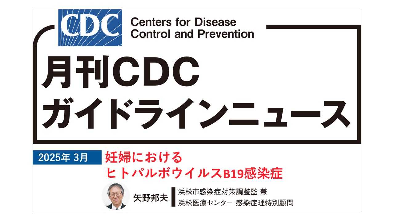 【連載】CDCガイドラインニュース「妊婦におけるヒトパルボウイルスB19感染症」